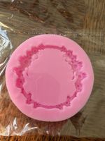 Silikon Backform Motiv rund rosa neu und unbenutzt
