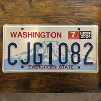 🇺🇸 U.S. Autoschild - Washington CJG1082 - ORIGINAL