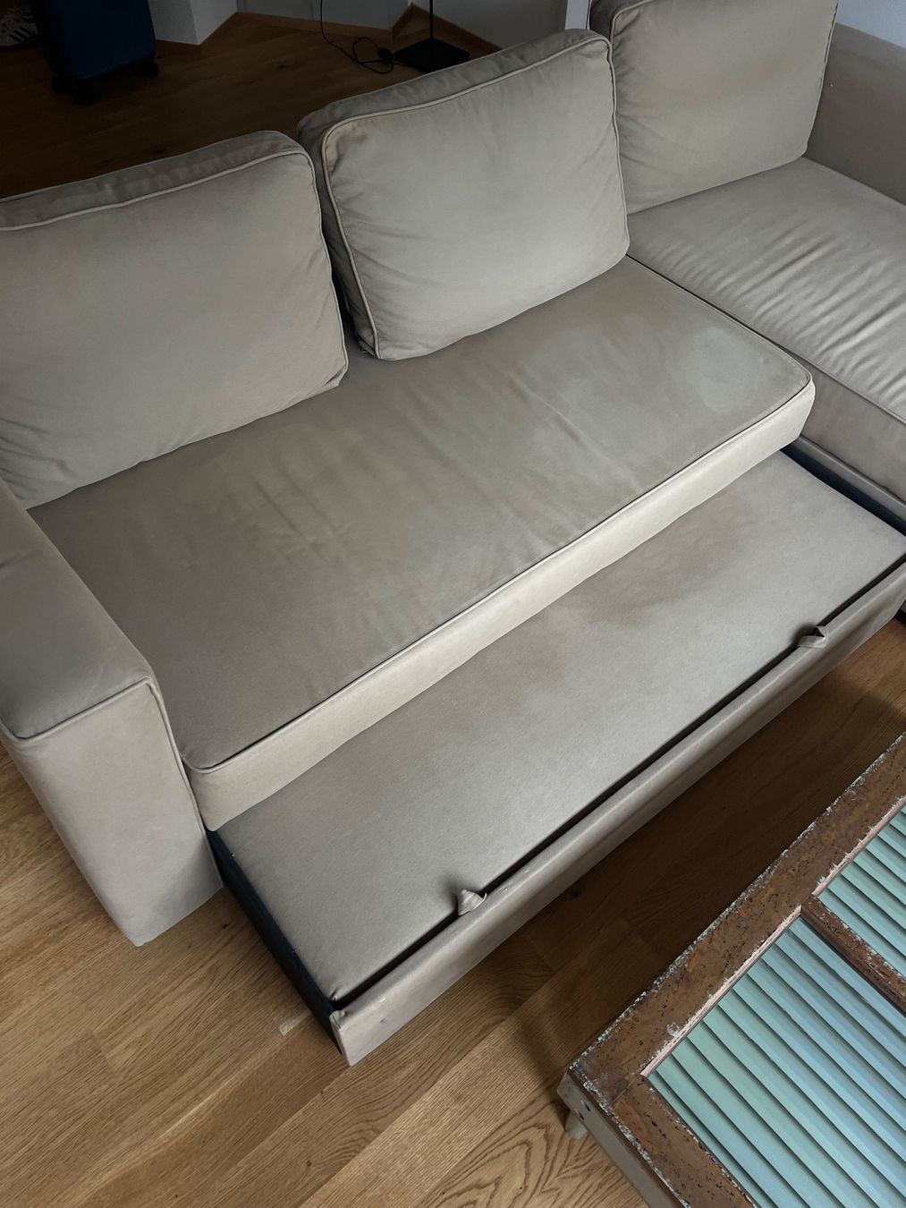 Sofas: Ecksofa in Beige mit Schlaffunktion & Récamiere – D'occasion à Zürich par kim_hfv8 1