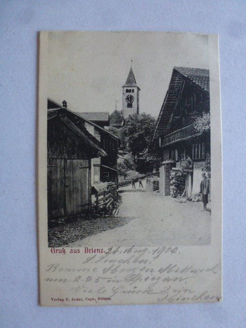 Cartoline postali: Ansichtskarte Gruss aus Brienz 1902 – Usato da Walkringen venduto da Casablanca777
