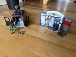 PLAYMOBIL Polizei 70306 Polizeistation + Gangster-Van 70575