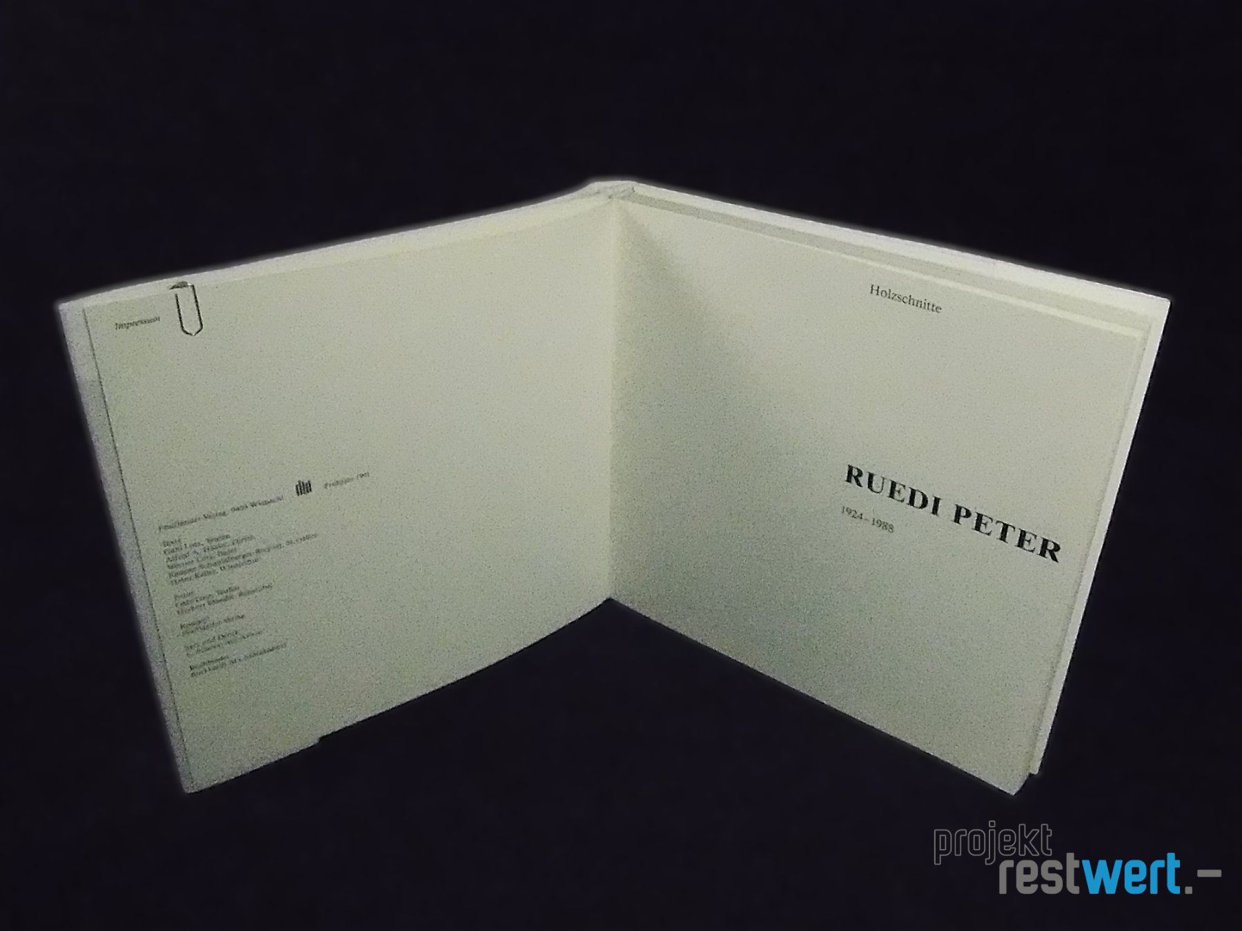 Bücher: Holzschnitte, Buch von RUEDI PETER – Gebraucht aus Bülach von restwert_buelach 1