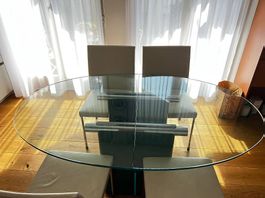 Design Glas-Esstisch ausziehbar - gekauft: Seipp Wohnen