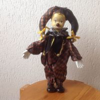 Clown-Puppe Porzelan 33 cm
