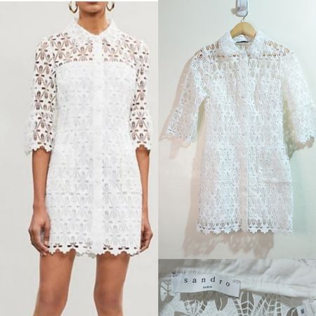 Sandro Guipure White Dress [rrp $350]
