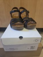 Sandalen 5th Avenue schwarz Keilabsatz Grösse 36 neu