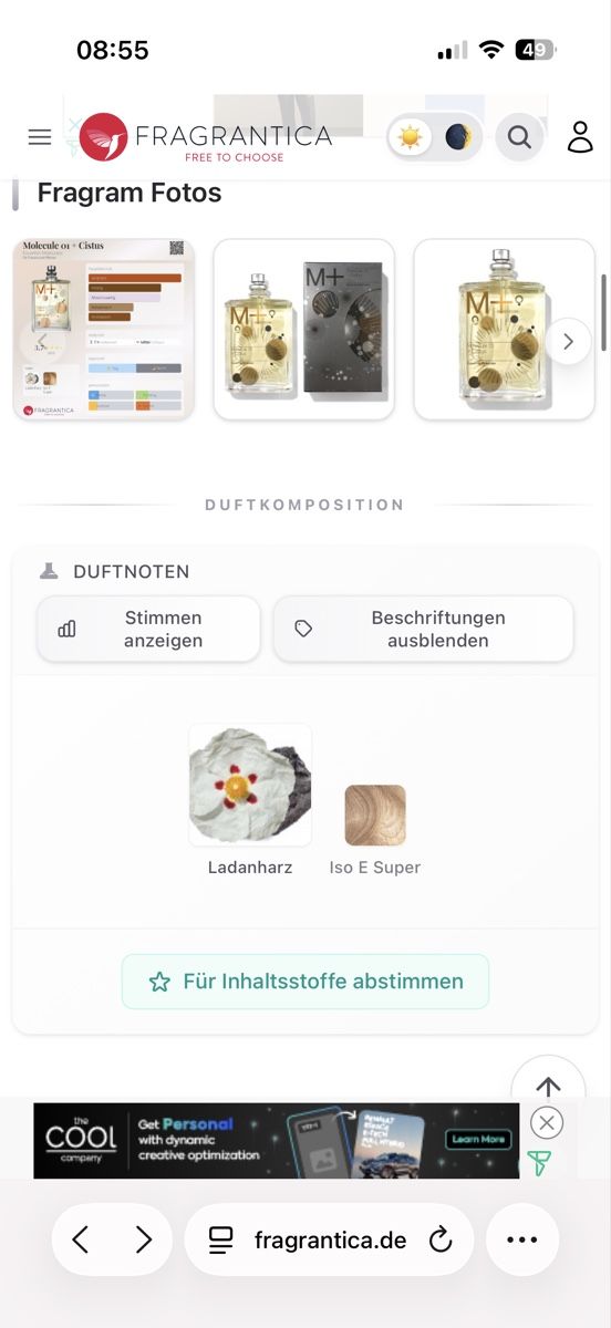 Parfum & Eau de Toilette: Molecule 01 + Cistus, Neu, 2 ml – Gebraucht aus Sursee von nst_czk2 3