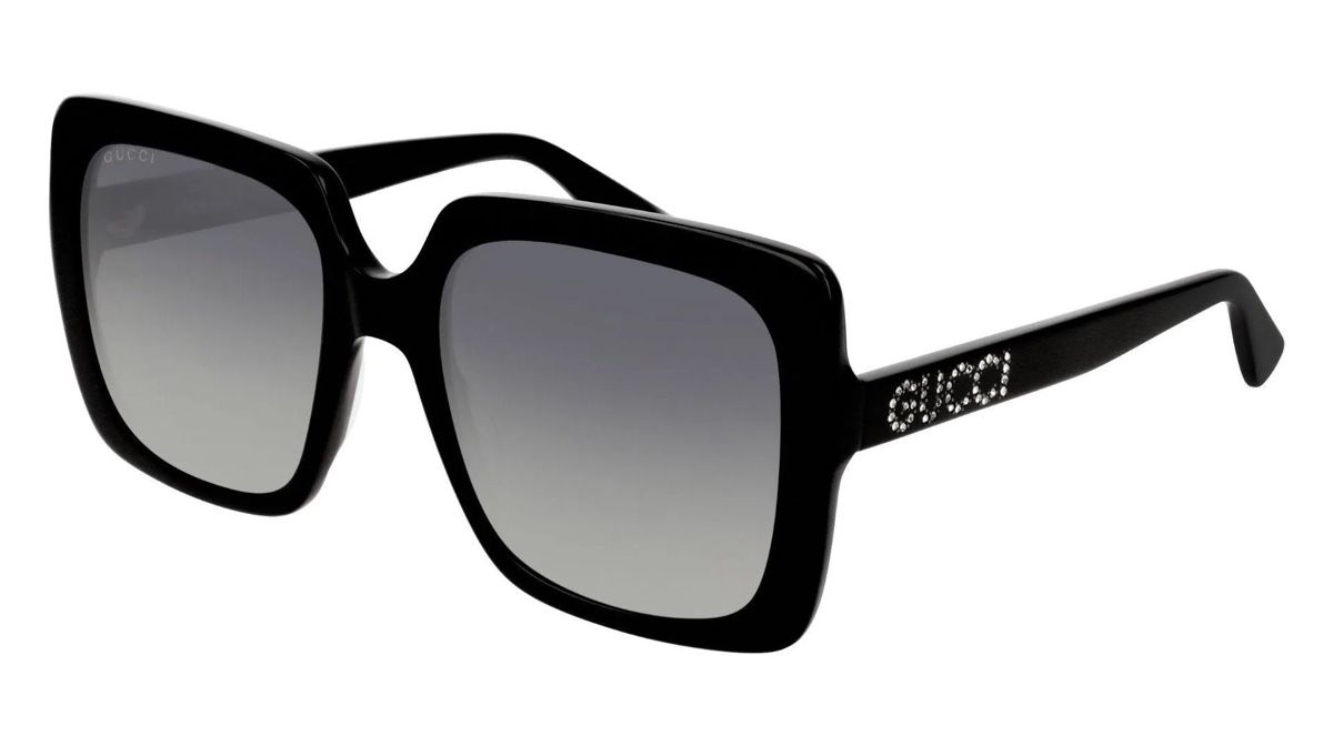 Gucci Occhiali & Lenti: Gucci Sonnenbrille mit crystal Logo schwarz – Nuovo e nell'imballaggio originale da Pfäffikon SZ venduto da EMMA0111
