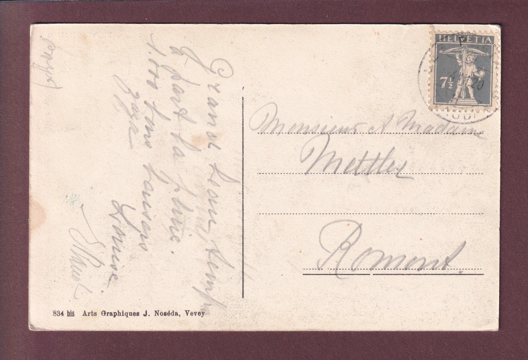 Ansichtskarten: LES PLEIADES - Vaches - 1920 – Gebraucht aus Pully von nicecards 1