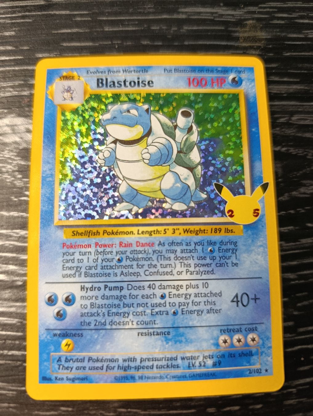Pokémon Sammelbilder & Trading cards: Carte Pokémon Blastoise 25 ans célébration  – Gebraucht aus Yverdon-les-Bains von cashkiller 2