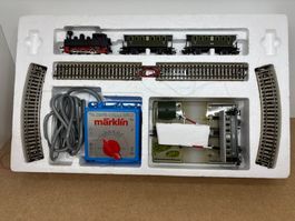 Märklin H0 2940 Personenzug Dampflok mit 3 Wagen Gleis Trafo