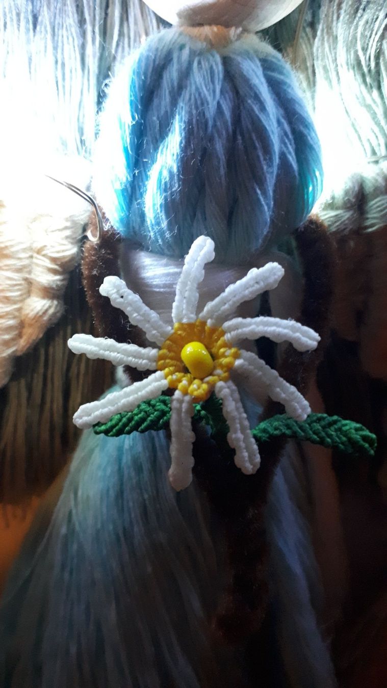 Tutte le decorazioni: Makramee-Wandbehang Engel mit Lichterkette – Nuovo (secondo la descrizione) da Plagne venduto da Reticulum01 4