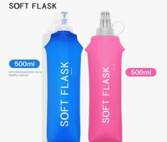 2x Sportflasche-faltbar-Sport-Trinkflasche 500ml