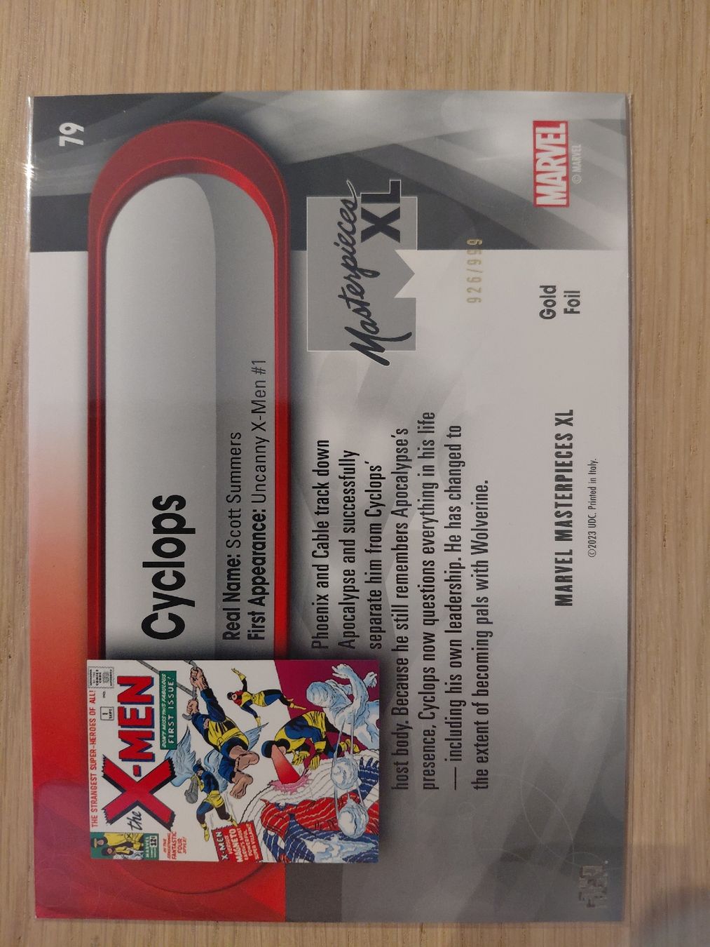 Marvel Sammelbilder & Trading cards: Marvel Masterpieces XL Cyclops Gold Foil  Limited edition – Neu (gemäss Beschreibung) aus KLOTEN von RAULMACHOTE 2