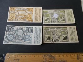 Oesterreich, Zell a.d. Ybbs, 4 Notgeldscheine