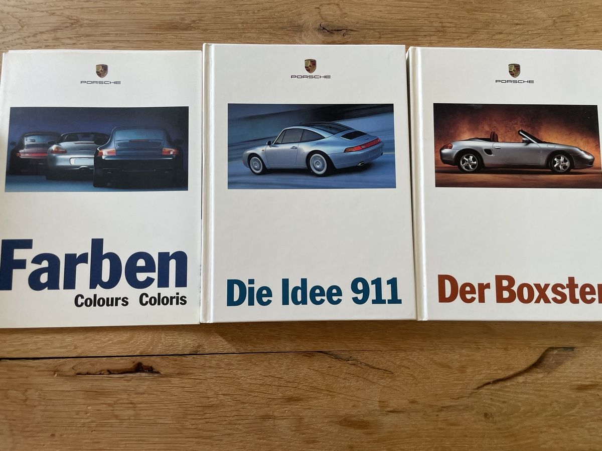 Libri: 2 Porsche Bücher und ein Prospekt Boxter, 911, Farben – Usato da Winterthur venduto da cheerio97