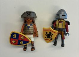 Playmobil Ritter Pirat Krieger 2 Figuren Rüstung Schild