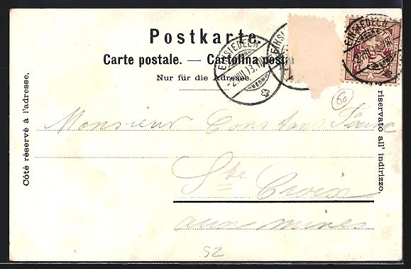 Cartoline postali: Litho Einsiedeln, Prozession vor dem Klo – Usato da Berlin venduto da bartko-reher 1
