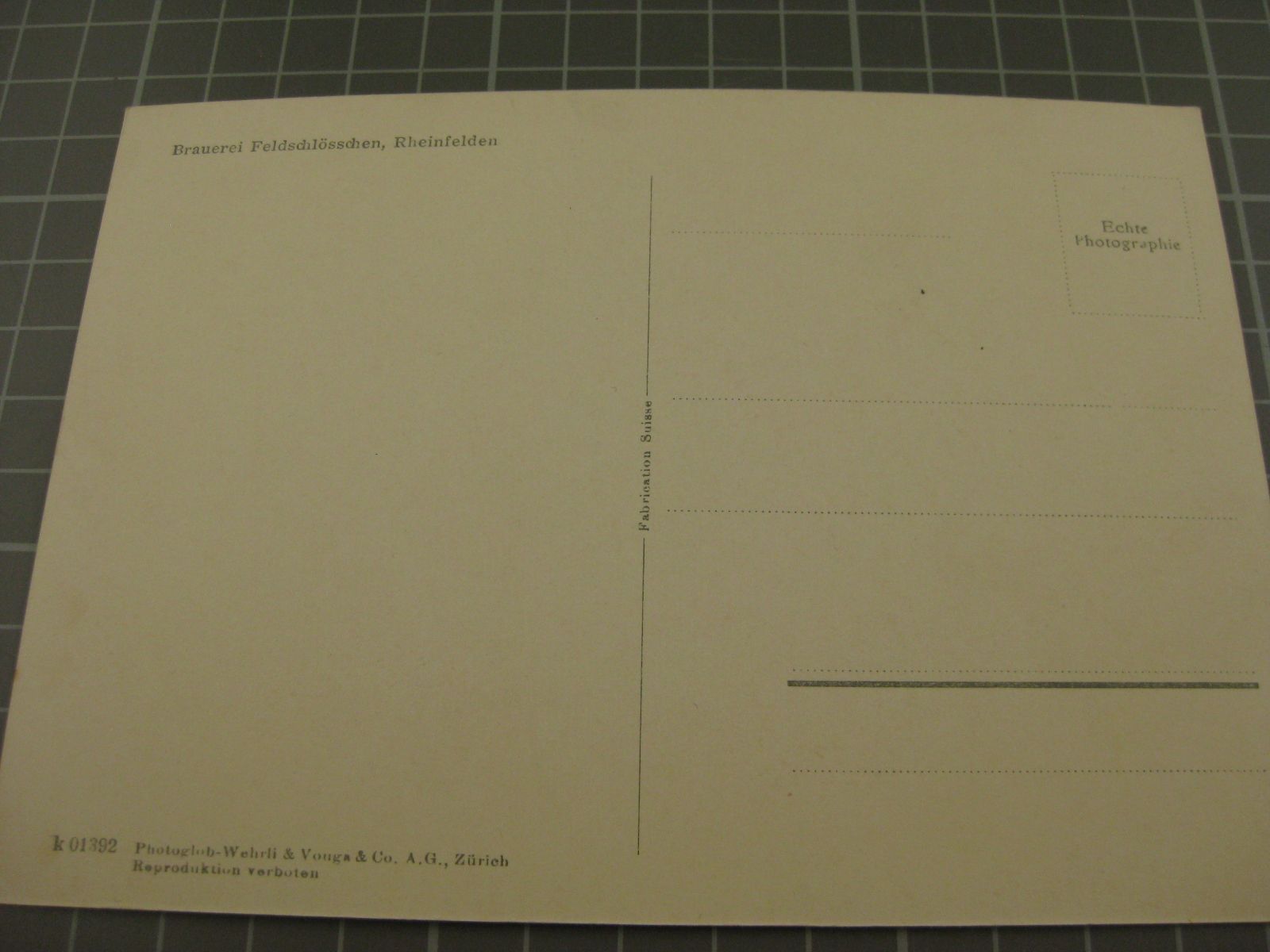 Cartoline postali: Rheinfelden Brauerei Feldschlösschen – Usato da Malters venduto da Marosko 1
