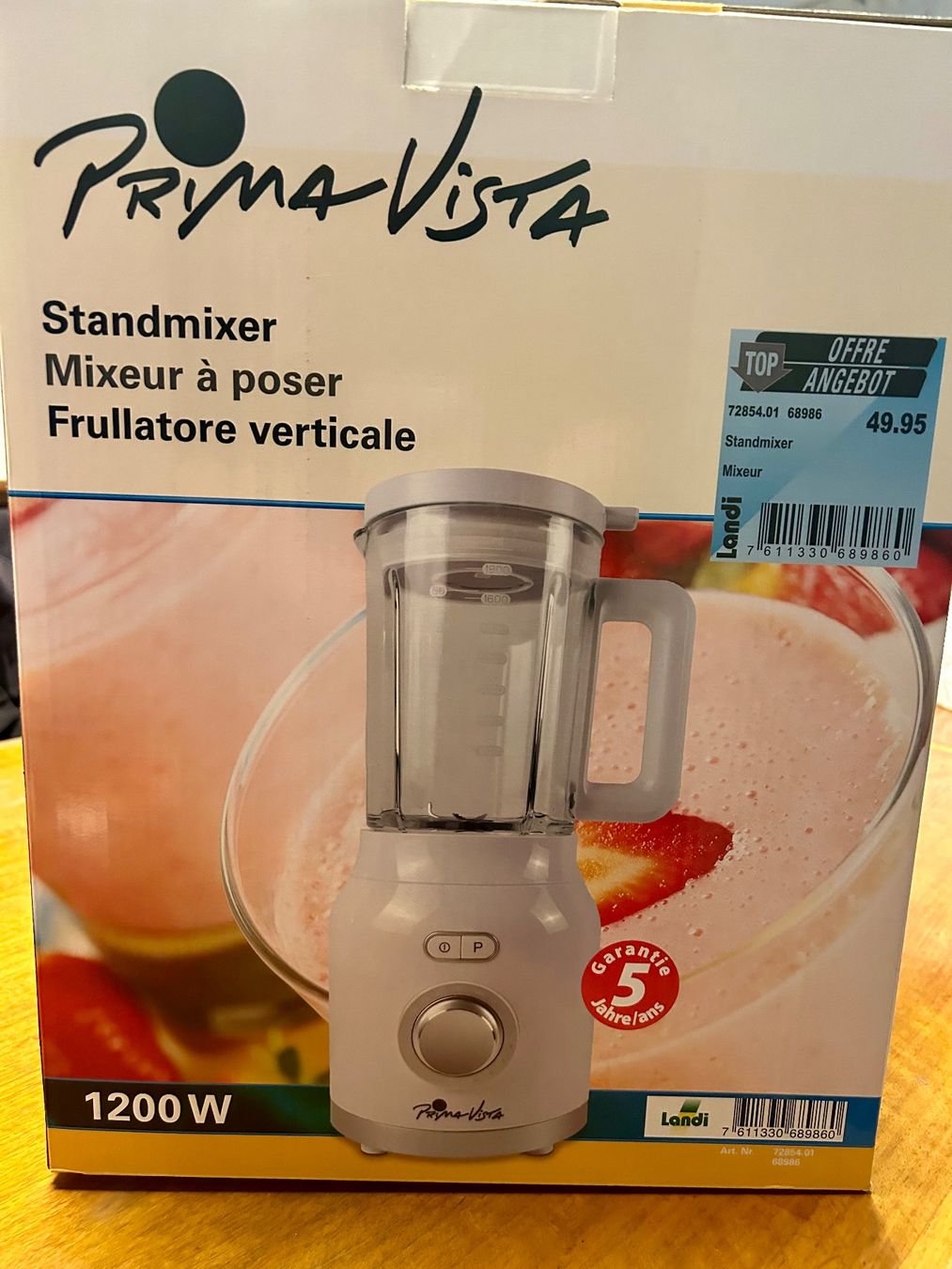 Elettrodomestici da cucina: Standmixer Prima Vista – Nuovo e nell'imballaggio originale da Aesch BL venduto da EdelFund 2