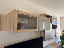 IKEA BESTÅ 120 cm Wall Cabinet – Glass & High-Gloss Doors