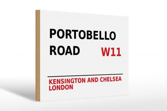 Insegne: Blechschild-PORTOBELLO ROAD W11 – Nuovo e nell'imballaggio originale da Rupperswil venduto da big-one-sale 1