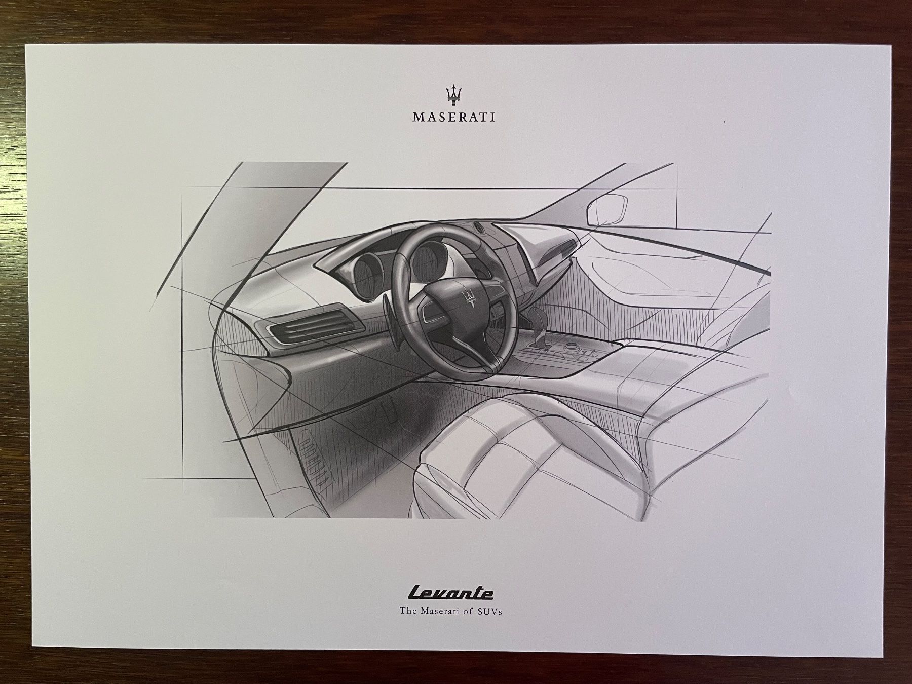 Maserati Documents: Maserati Levante 2016 Design Skizzendrucke / Showroom Press – D'occasion à Rafz par stg101 7