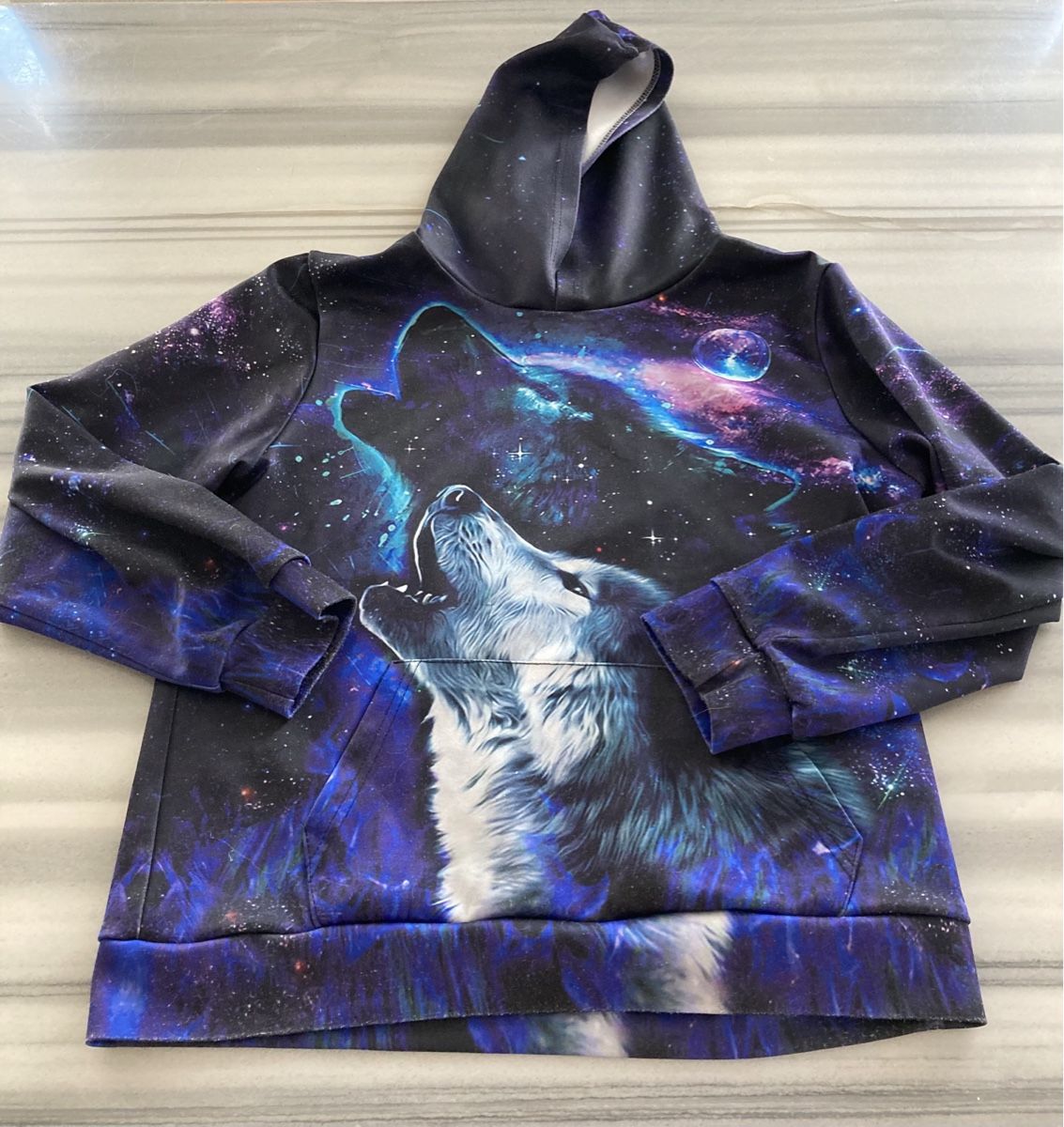 Maglioni & Felpe: Kapuzenpullover Sternenhimmel Wolf Gr.140/146🐺 – Usato da Morschach venduto da leonie87