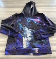 Kapuzenpullover Sternenhimmel Wolf Gr.140/146🐺
