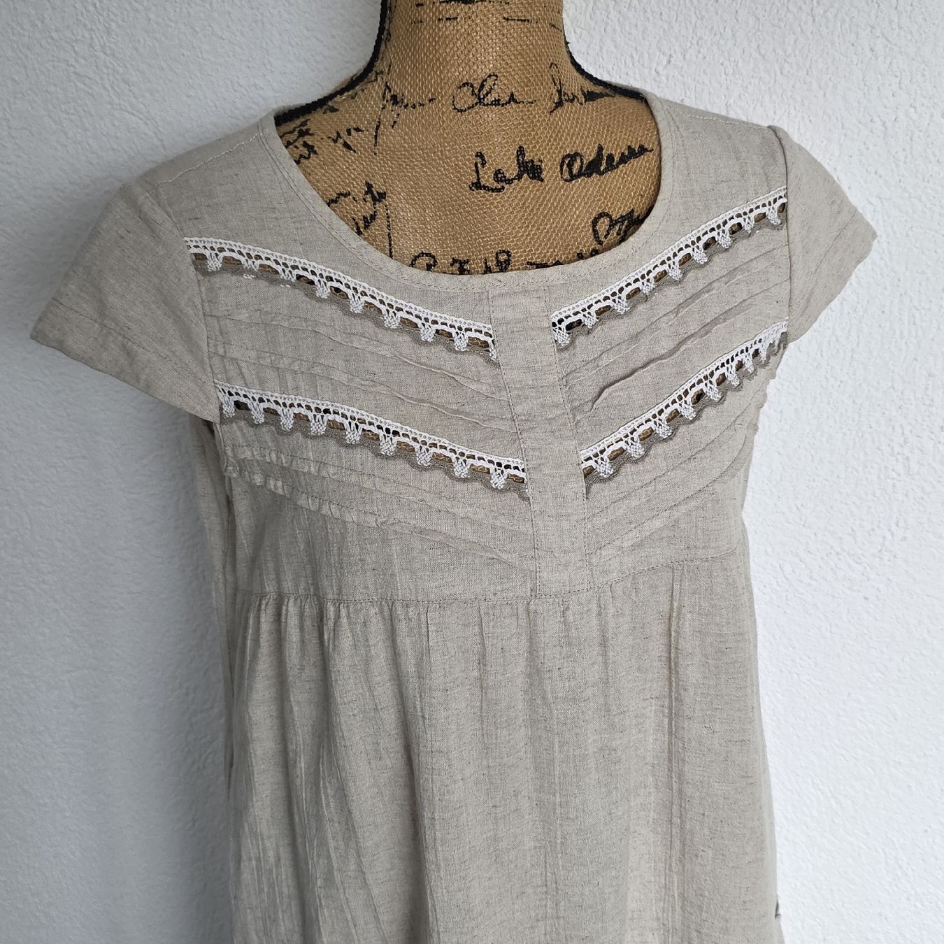 Kleider: Wunderschöne Leinen  Maxikleid  mit Spitze, Grösse S Neu ! – Neu (gemäss Beschreibung) aus Rheinsulz von Gilea 2