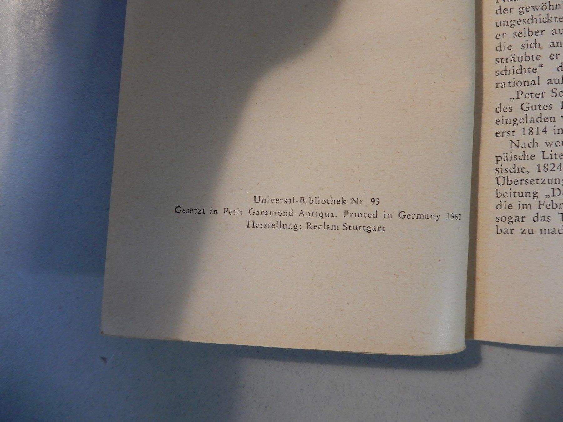 Libri: Peter Schlemihls wundersame Geschichte von Chamisso – Usato da Erstfeld venduto da Uhu1980 3