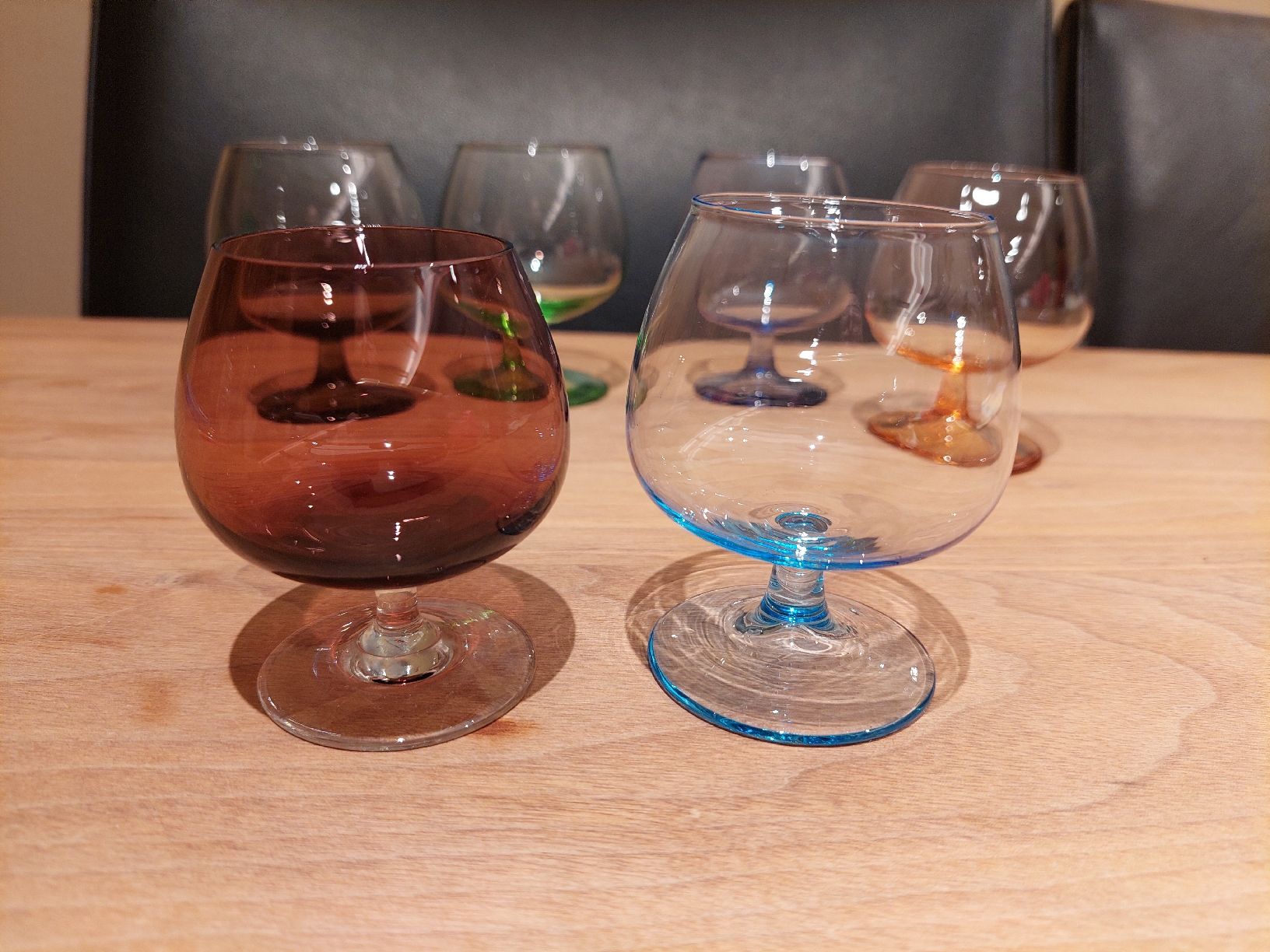 Bicchieri: 6er Set Vintage Likör-/Schnapsgläser, farbig – Usato da Brunnen venduto da Livianda 1