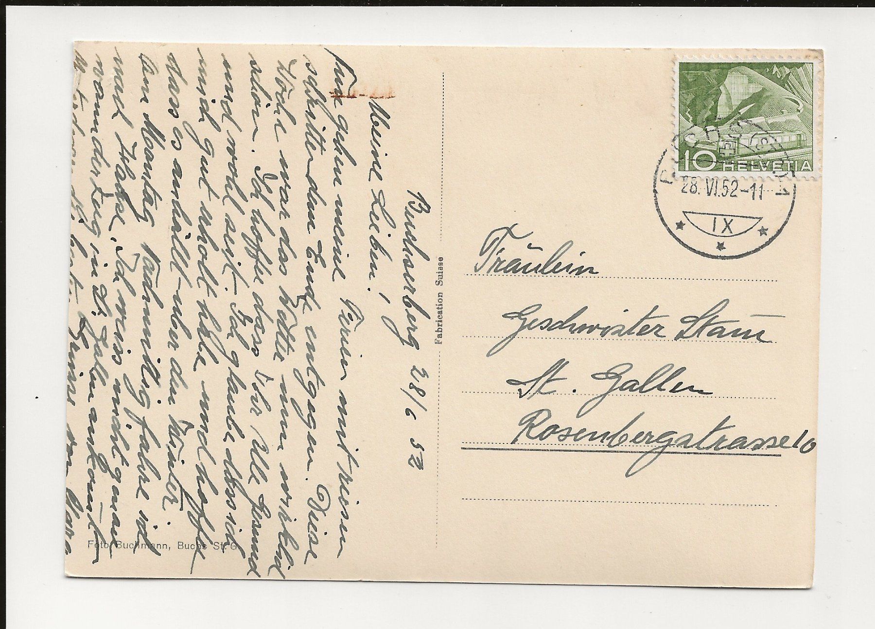 Cartoline postali: AK 1952 Werdenberg SG – Usato da Greifensee venduto da 315WDO 1
