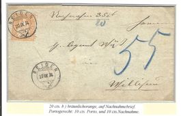 Nachnahme-Faltbrief, Reiden - Willisau 1874