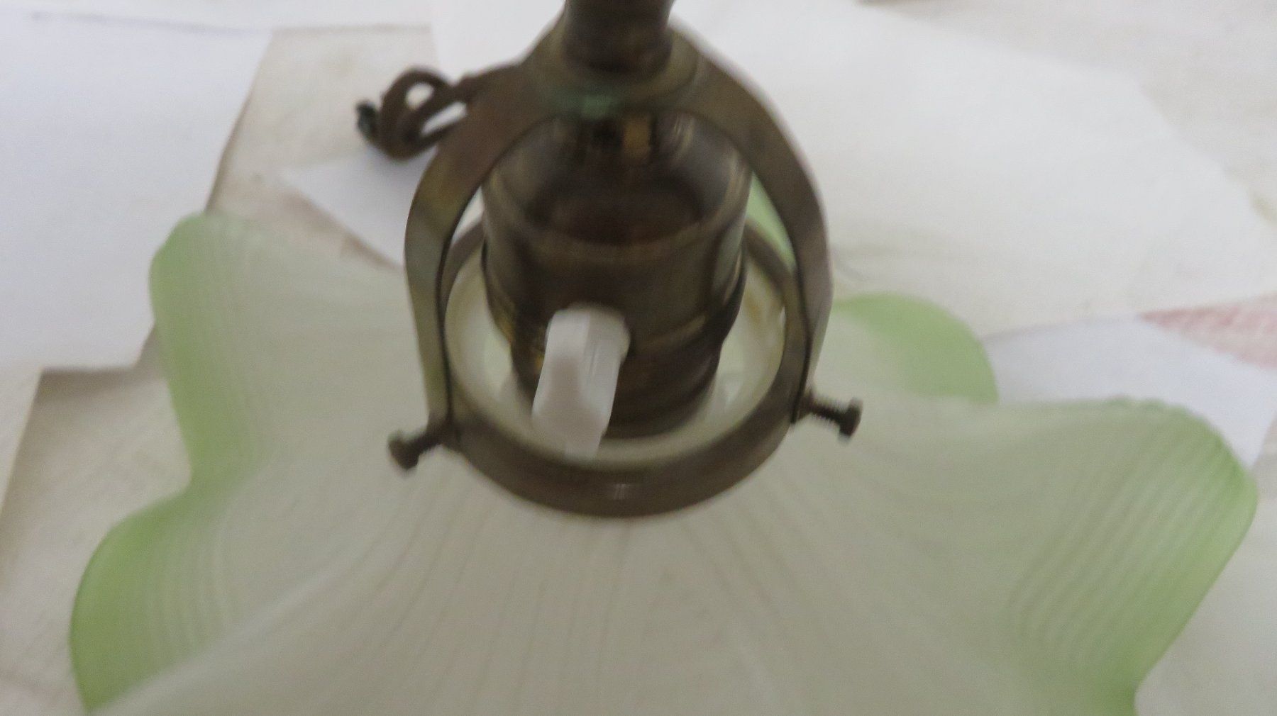 Lampade: Deckenlampe antik mit tollem Lampenschirm – Usato da Wetzikon ZH venduto da morda1954 1