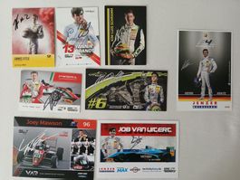 Konvolut 8x Autogrammkarten Deutsche ADAC Formel 4, 2016
