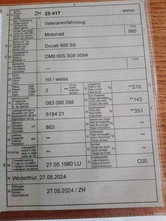 Zu Verkaufen Ducati 900SS Königswelle 1