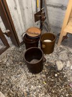 Steingut Töpfe mit Deckel 3er Set  Tontopf 