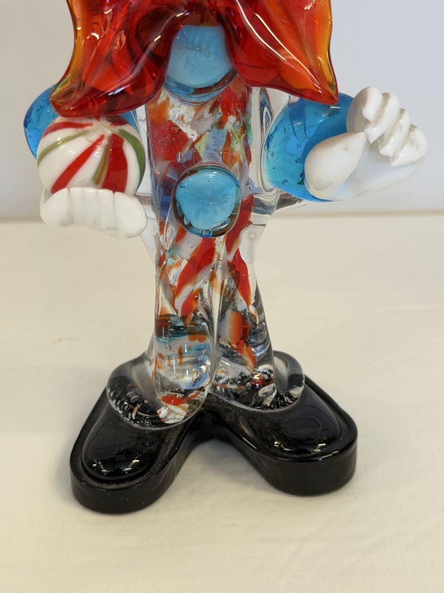 Murano Statuette: Statuette clown en verre multicolore Murano  – Usato da montreux venduto da Always-Good 2