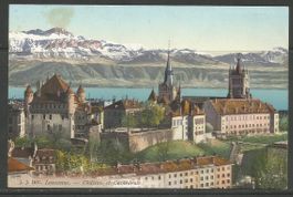 Carte P de 1911 ( Lausanne / Château et Cathédrale )