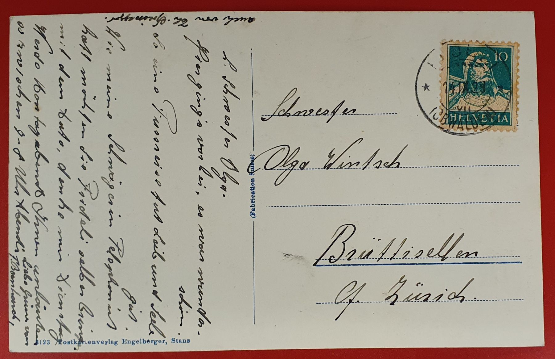 Cartoline postali: Flüeli 1929 - Melchaabrücke bei Kerns – Usato da Kreuzlingen venduto da Rschweiz1 1