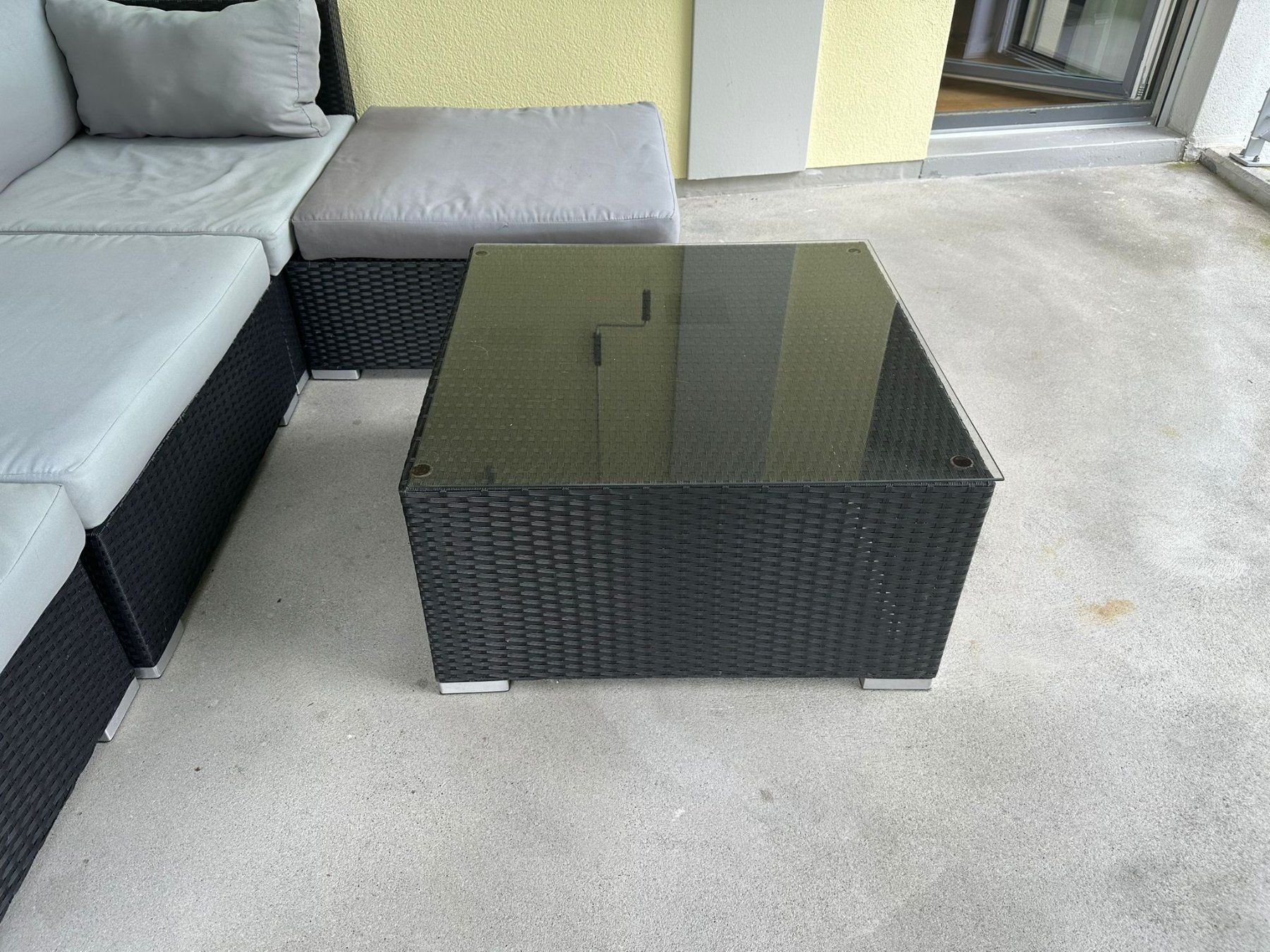 Divani: Garten Eck-Sofa / Lounge mit Tisch Ratten schwarz – Usato da Au ZH venduto da alsmy100 3