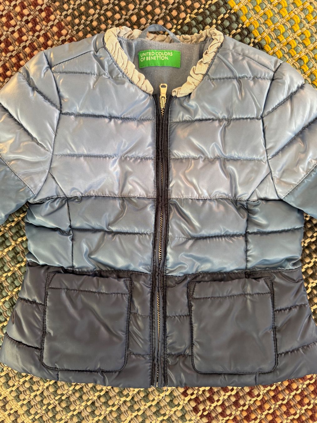 Benetton Jacken & Mäntel: Benetton Steppjacke, Grösse 90, verschiedene Blautöne – Gebraucht aus Pontresina von cumprerevender 1