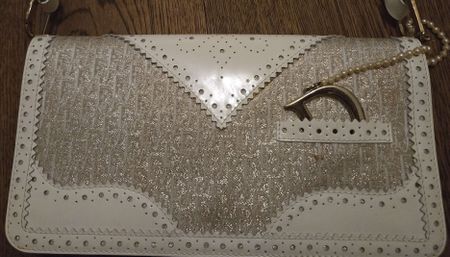 Dior Tasche weiss Leder Stoff Damen 