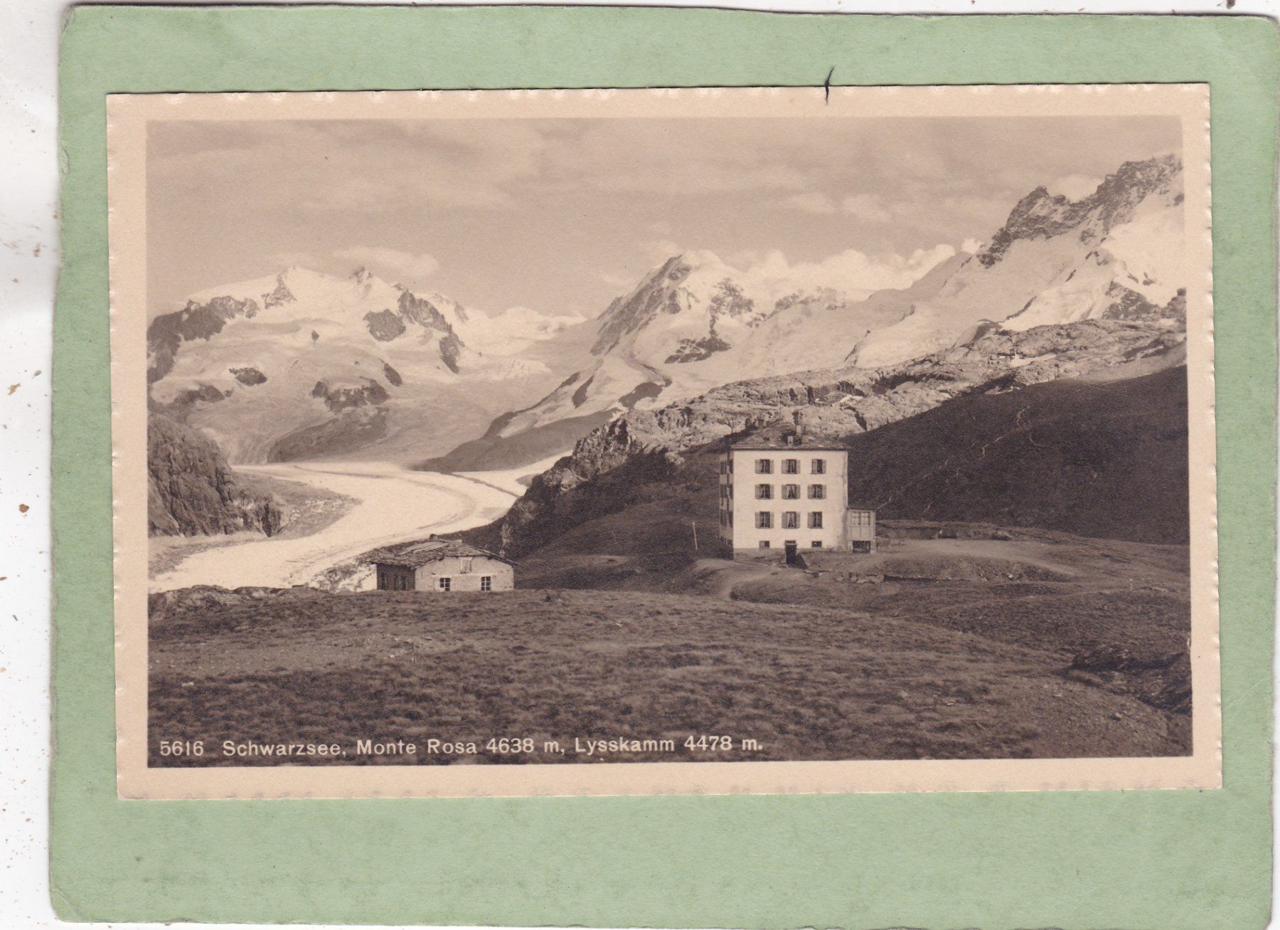 Cartoline postali: Schwarzsee Monte Rosa m Lysskamm – Usato da Herisau venduto da Lisegrat2008