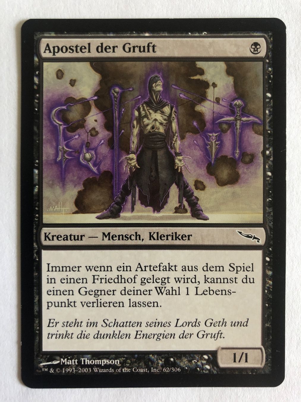 Magic The Gathering Carte collezionabili: MTG - Apostel der Gruft - #direktkauf – Usato da Basel venduto da Melchior5