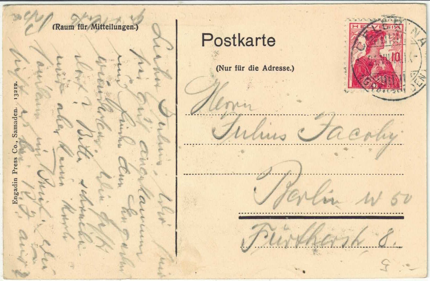 Cartoline postali: Hotel Cresta Kulm und Cresta-Celerina – Usato da Ettingen venduto da Kartenplanet 1