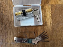 Schlosszylinder Transparent Trainingsschloss mit Werkzeug