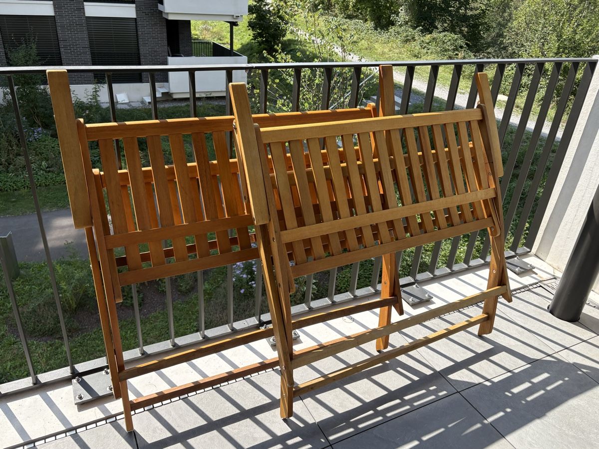 Panchine: 2x Holz Gartenbank Klappbar – Usato da Brunnen venduto da mr.fotographics 1