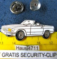 MERCEDES SL CABRIO WEISS AUTO PIN ENAMEL MIT SECURITY-CLIP
